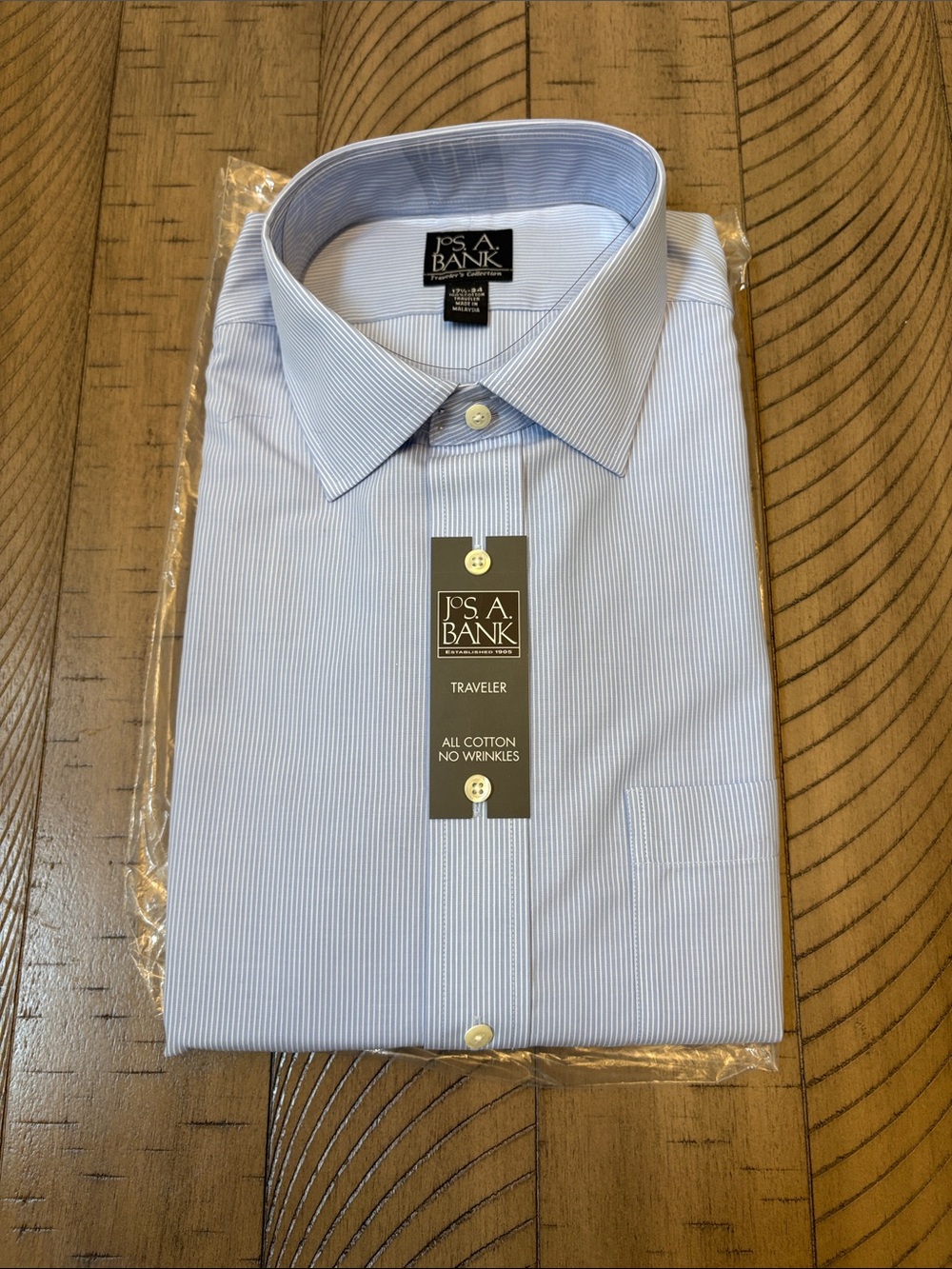Jos. A. Bank Light Blue Micro-Stripe Dress Shirt